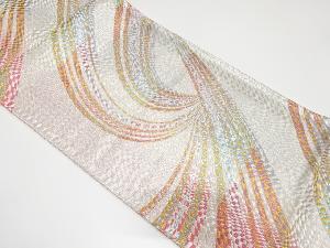 流水模様織り出し袋帯